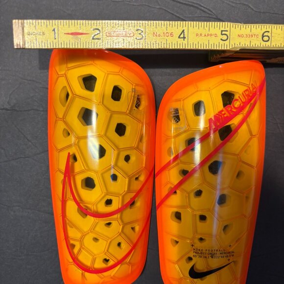 Nike Orange Foam Shin Guards w/ Shin Sleeve – Breathable & Sturdy - Picture 3 of 6